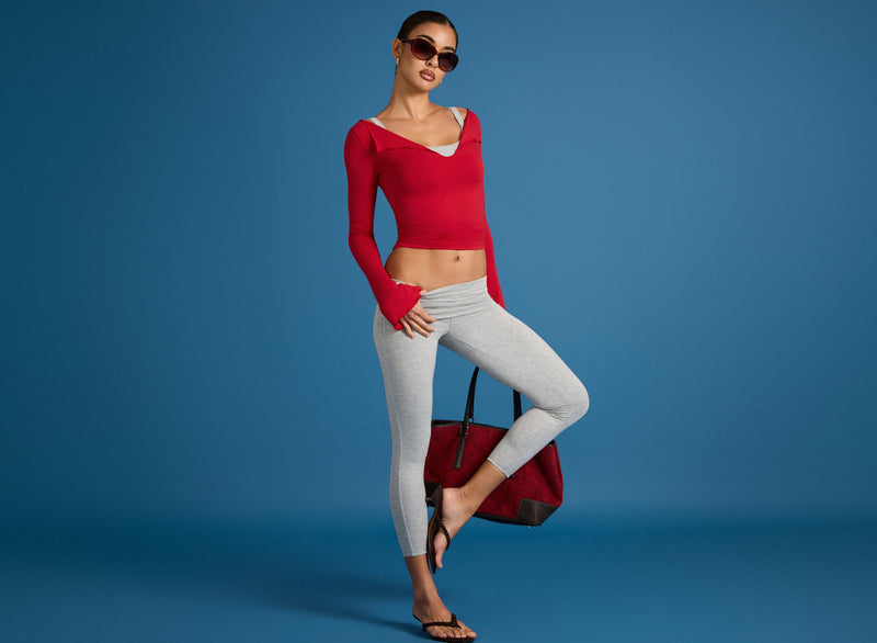 Buttercloud™ Long Sleeve Top In Chilli