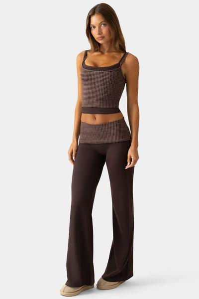 Soft Active Wide-leg Trousers In Espresso