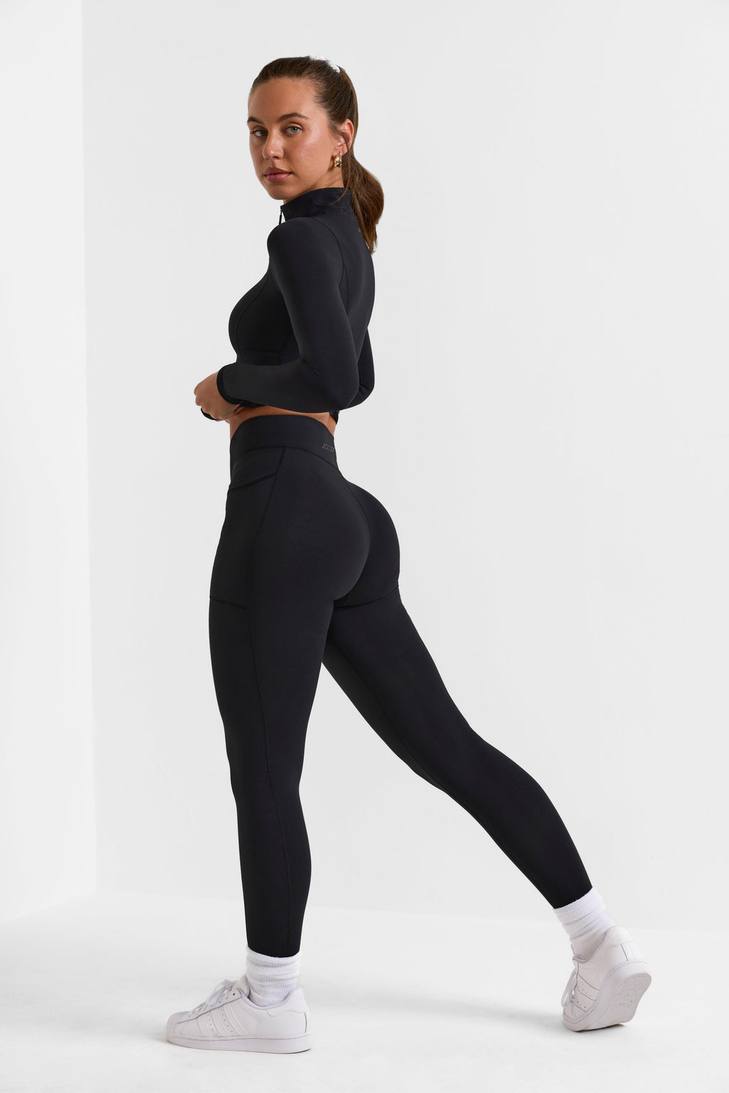 Soft Active Full-length Leggings In Black