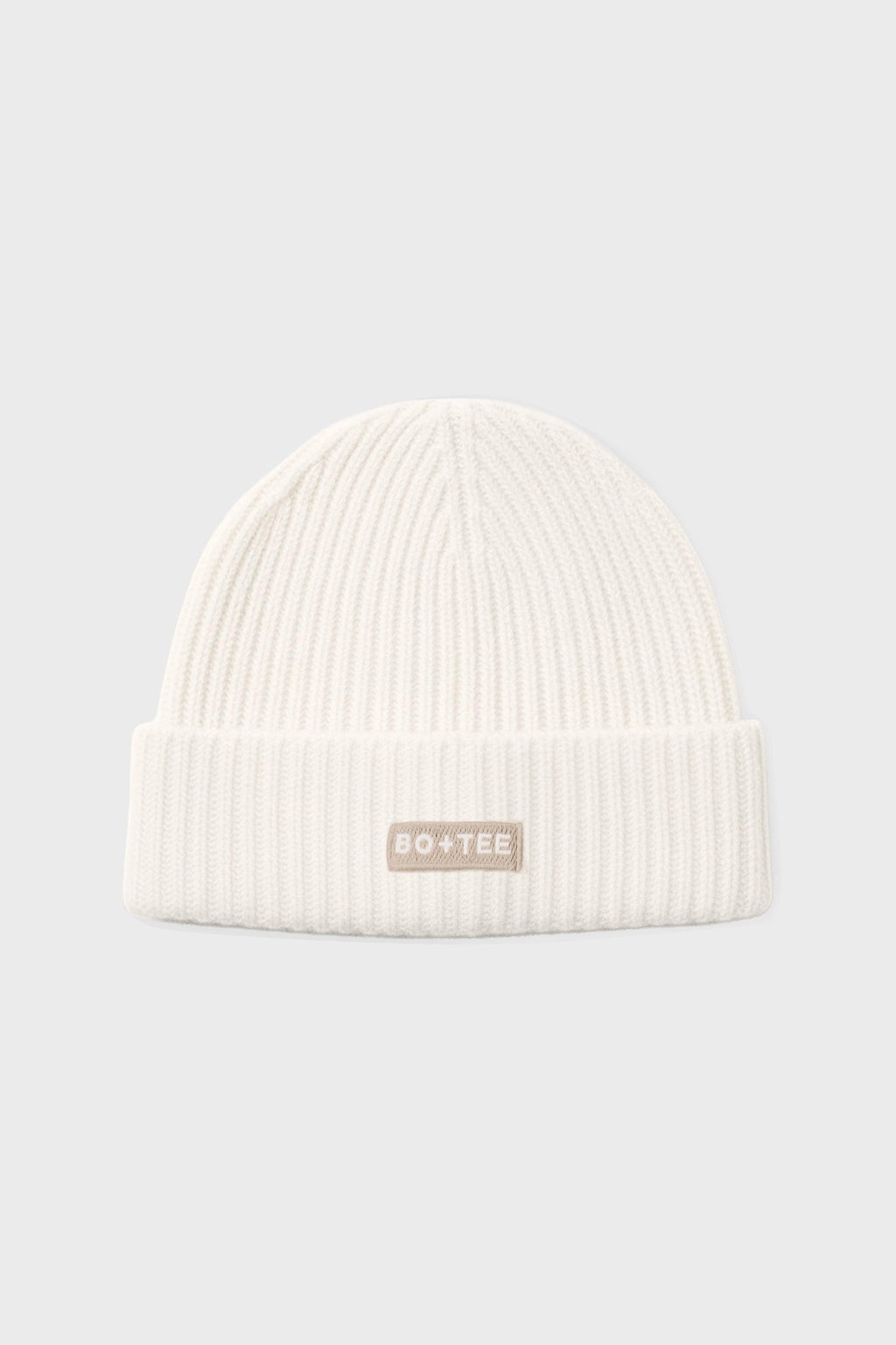 Ribbed Knit Beanie Hat In Ivory