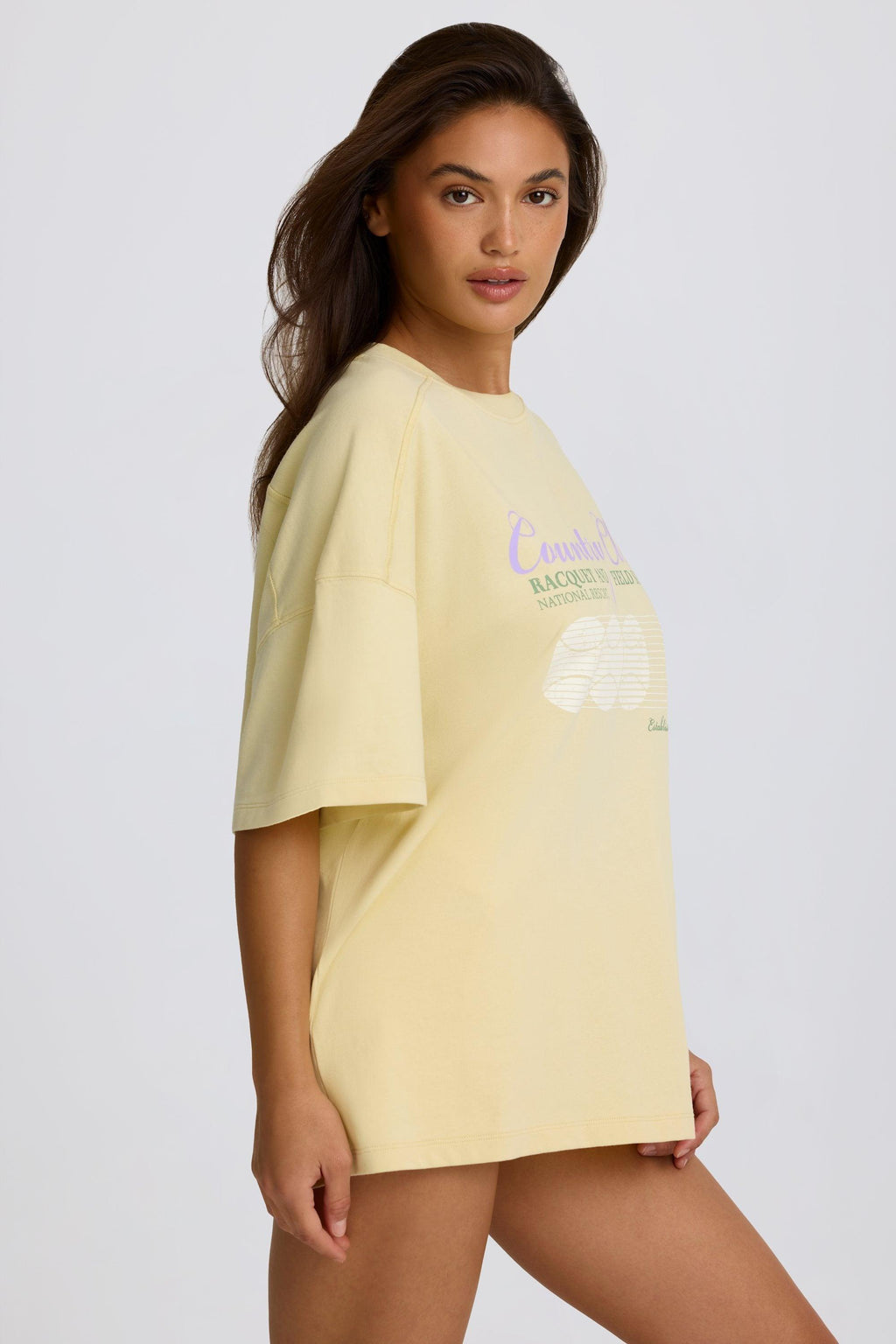 Oversized Graphic T-shirt In Lemon