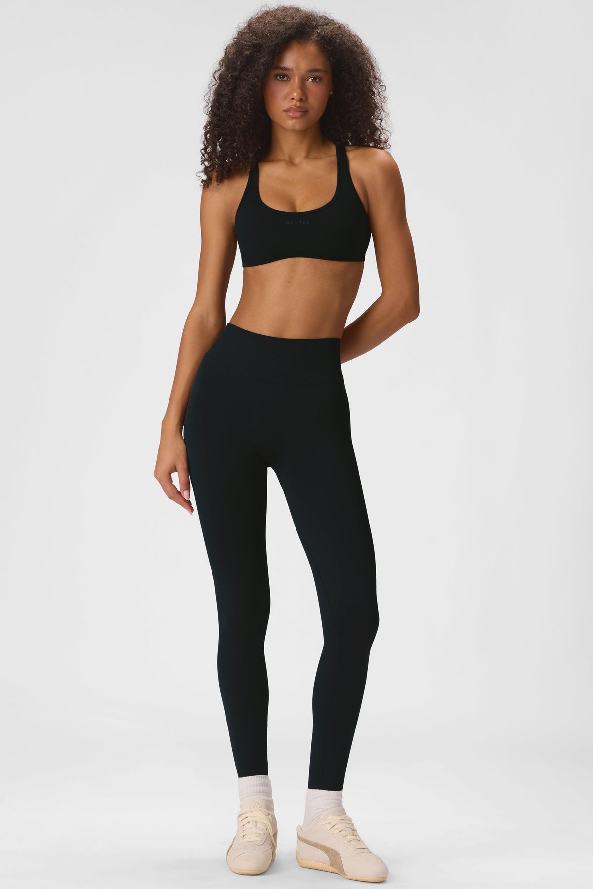 Seamless Full Length Leggings In Black