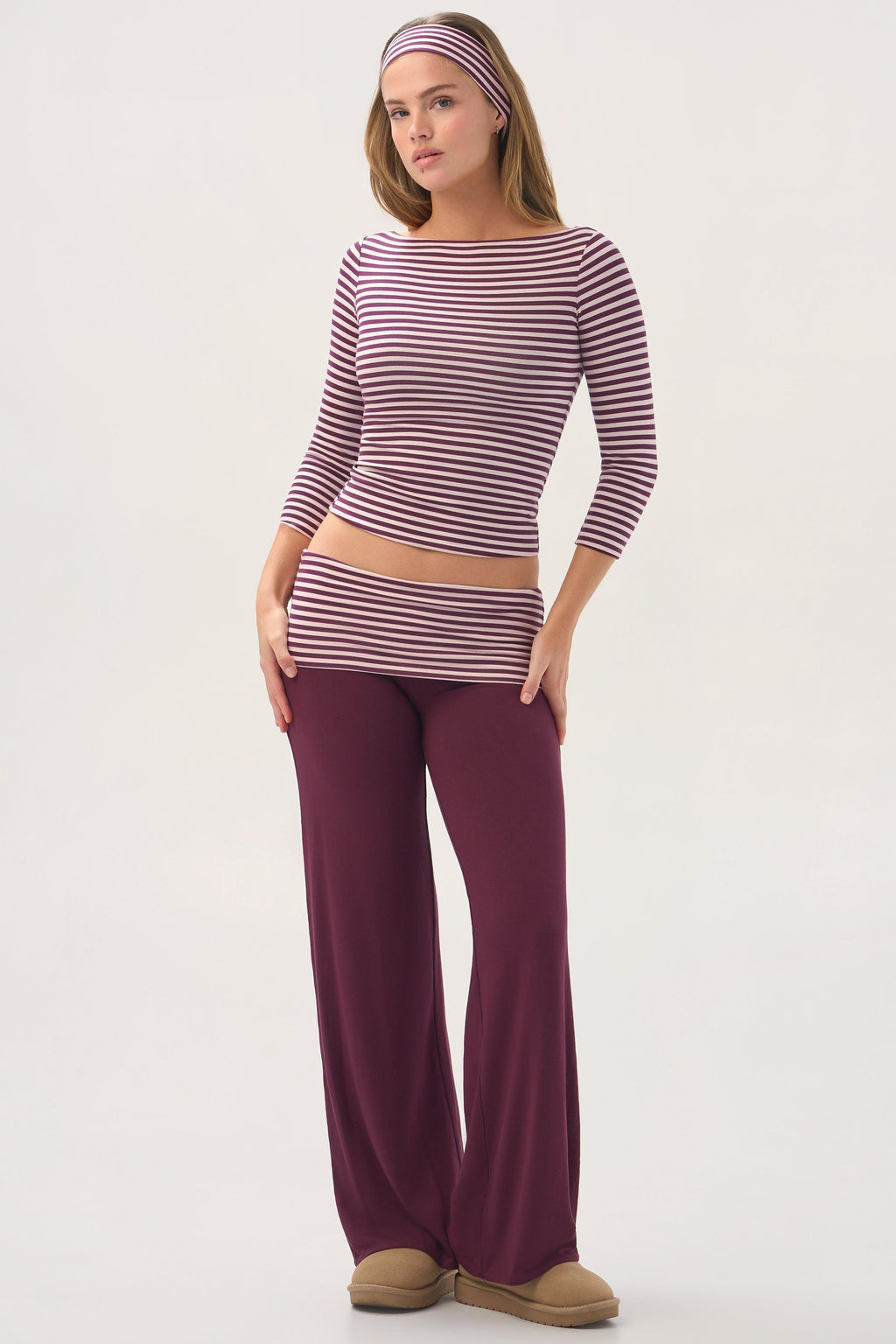 Buttercloud™ Wide-leg Trousers In Plum