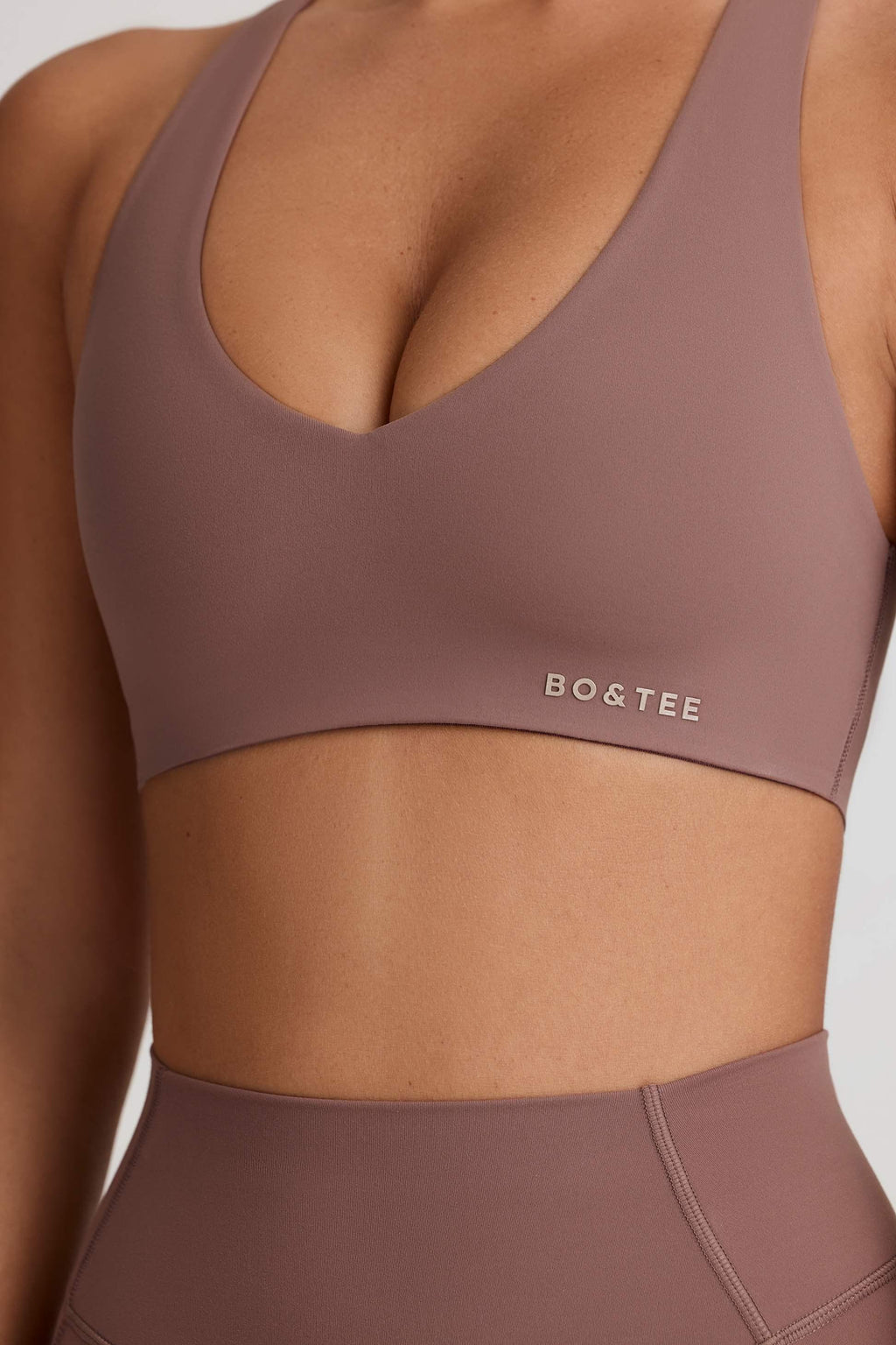 Soft Active Low-impact Sports Bra In Mocha