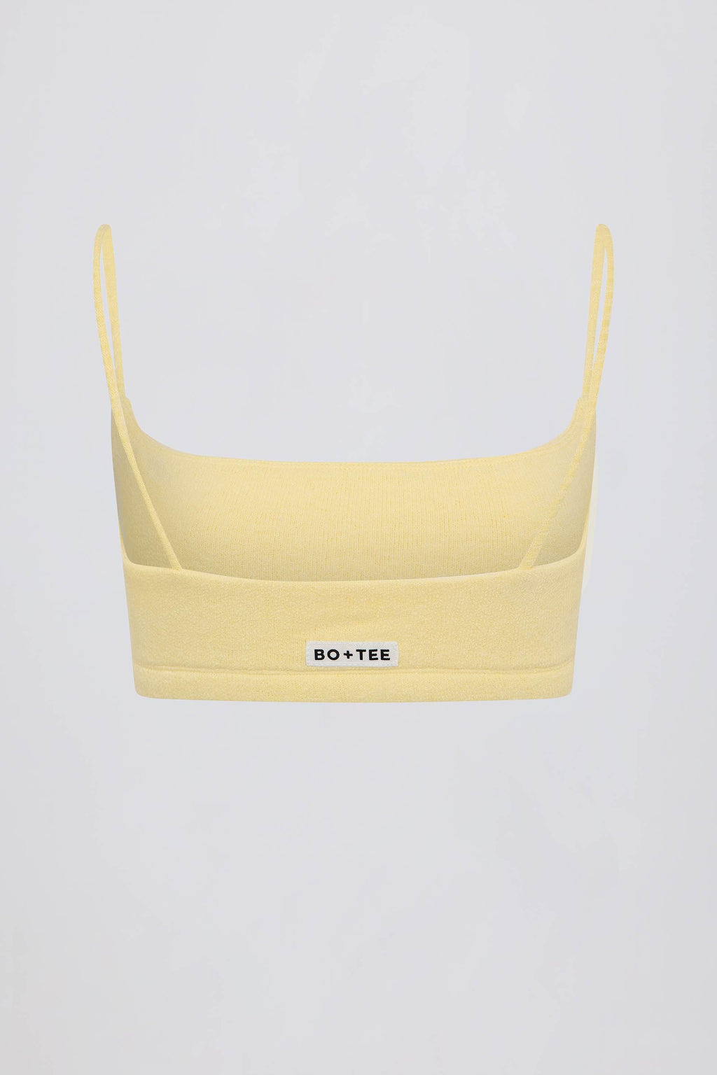 Square-neck Bralette In Lemon
