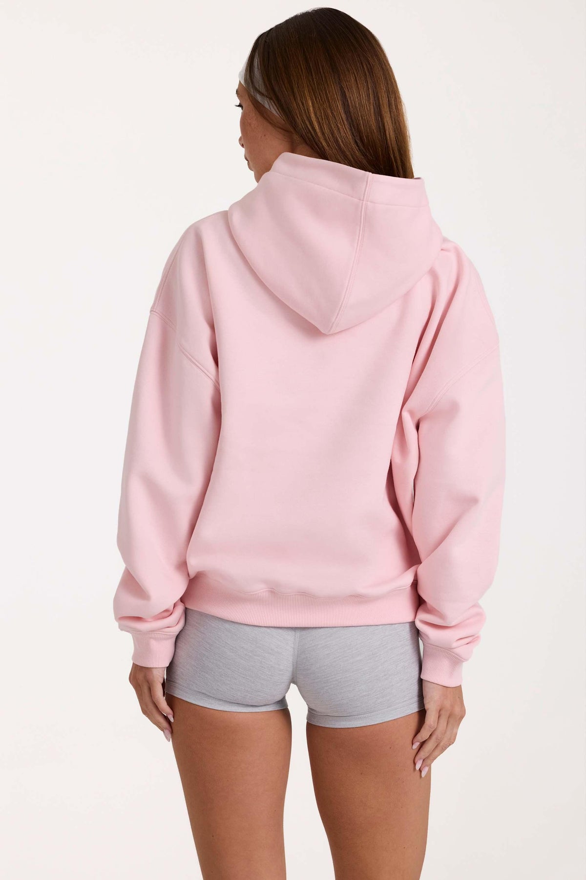 Oversized Applique Hoodie In Blush