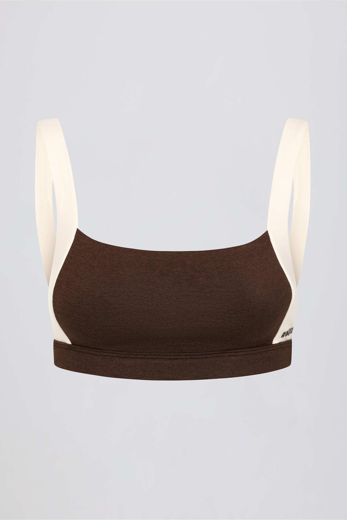 Contrast Sports Bra In Pecan Marl