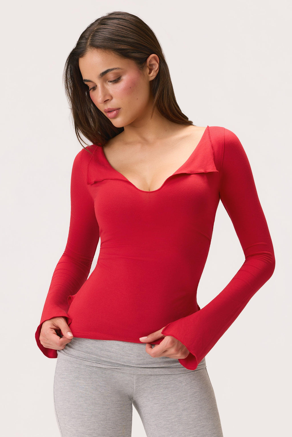 Buttercloud™ Long Sleeve Top In Chilli
