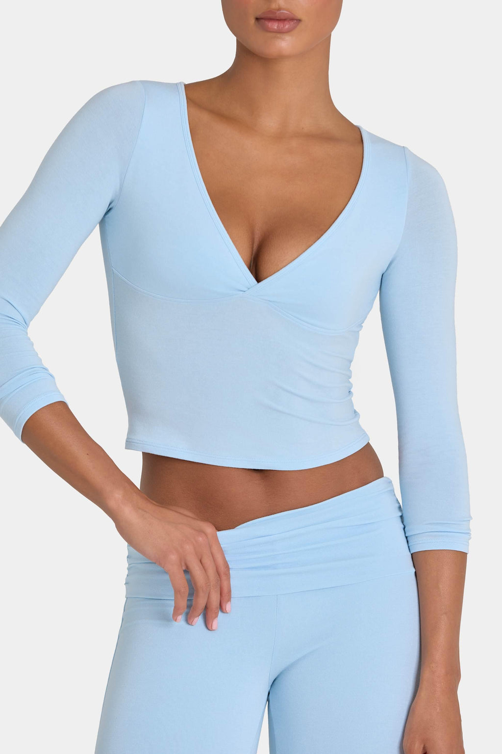 Buttercloud™ 3/4 Sleeve Top In Sky