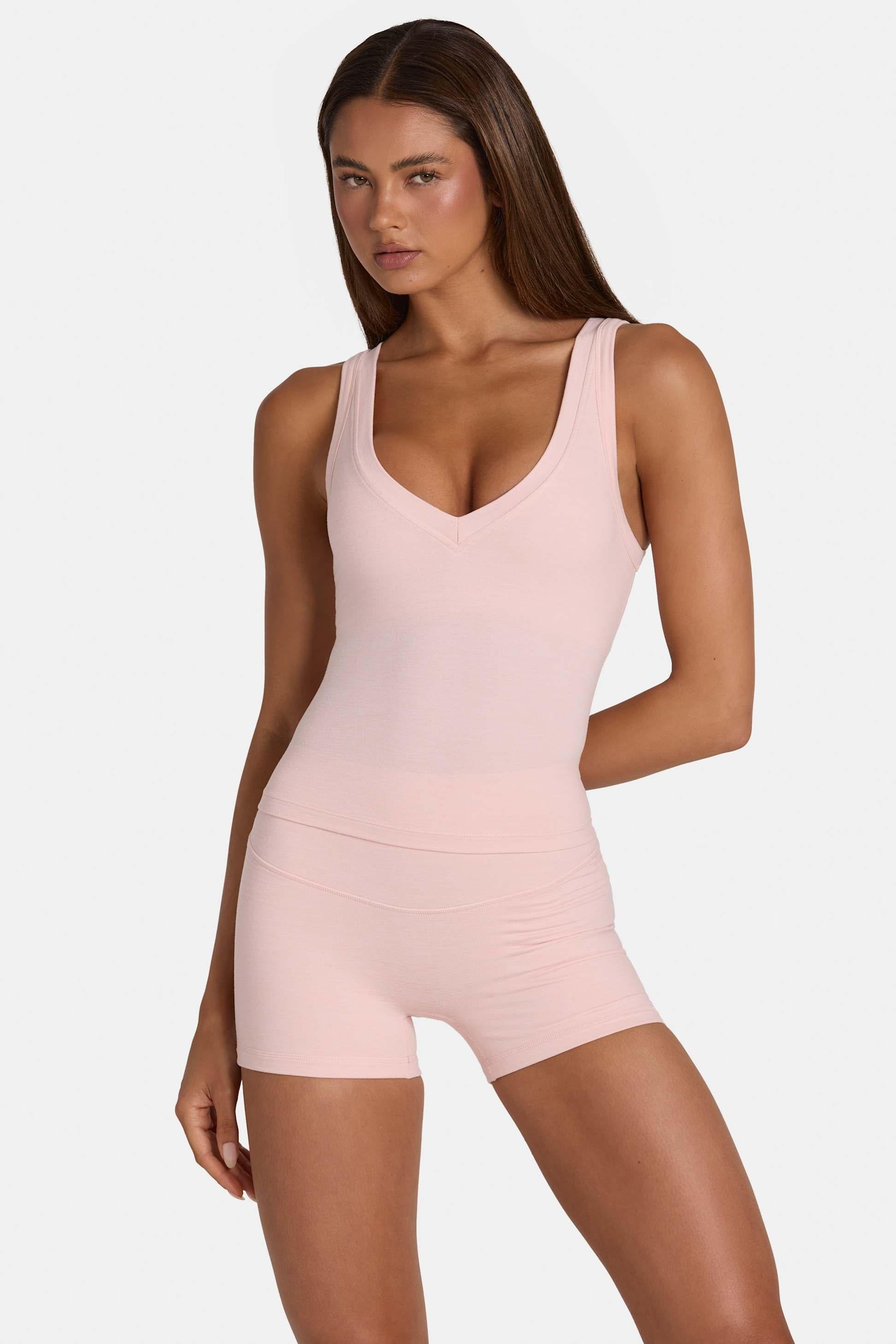 Soft Active Tank Top In Blush Marl