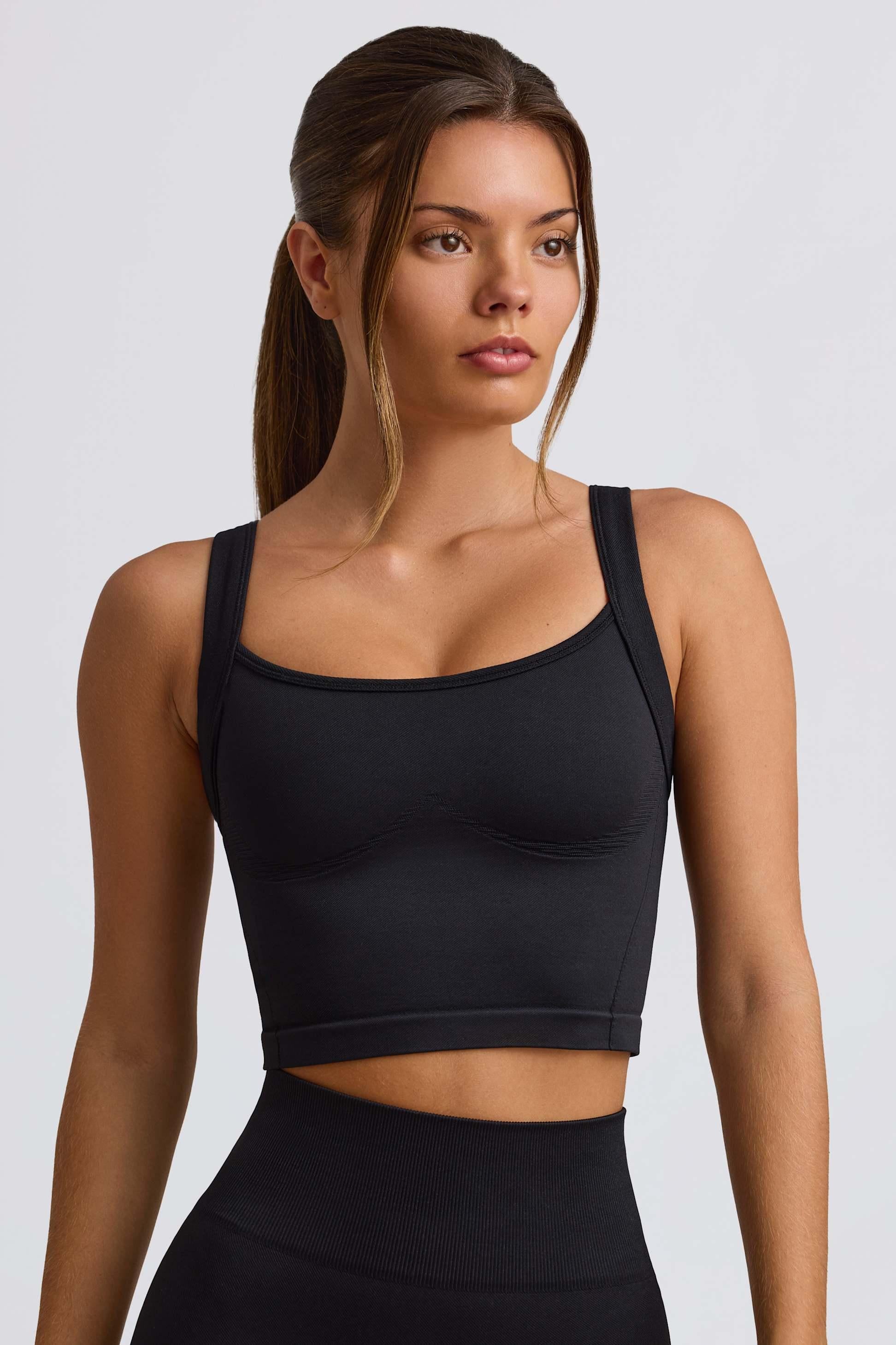 Super Sculpt Seamless Longline Camisole Top In Black