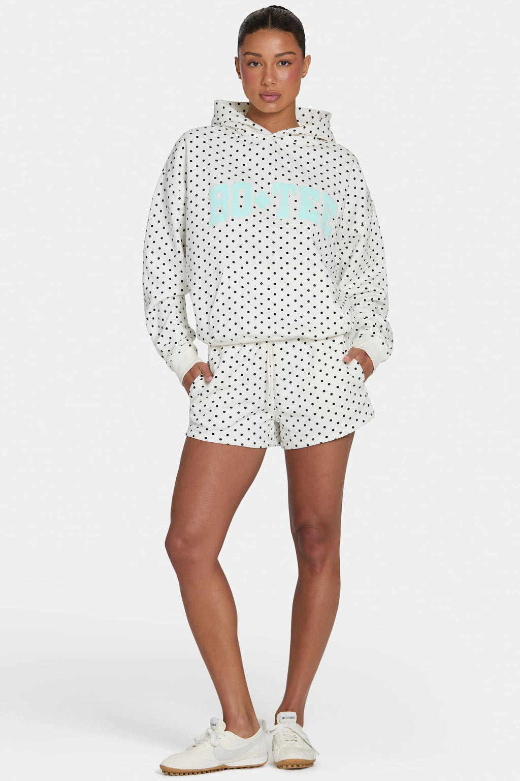 Sweat Shorts In Coconut Polka Dot