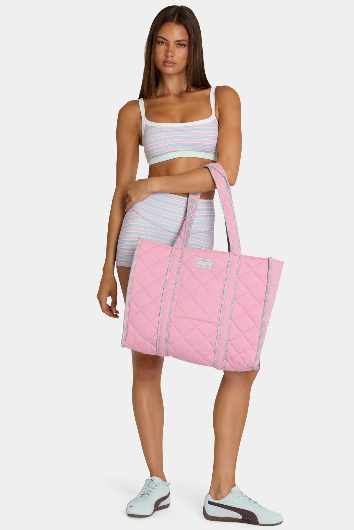 Jersey Tote Bag In Sweet Pink