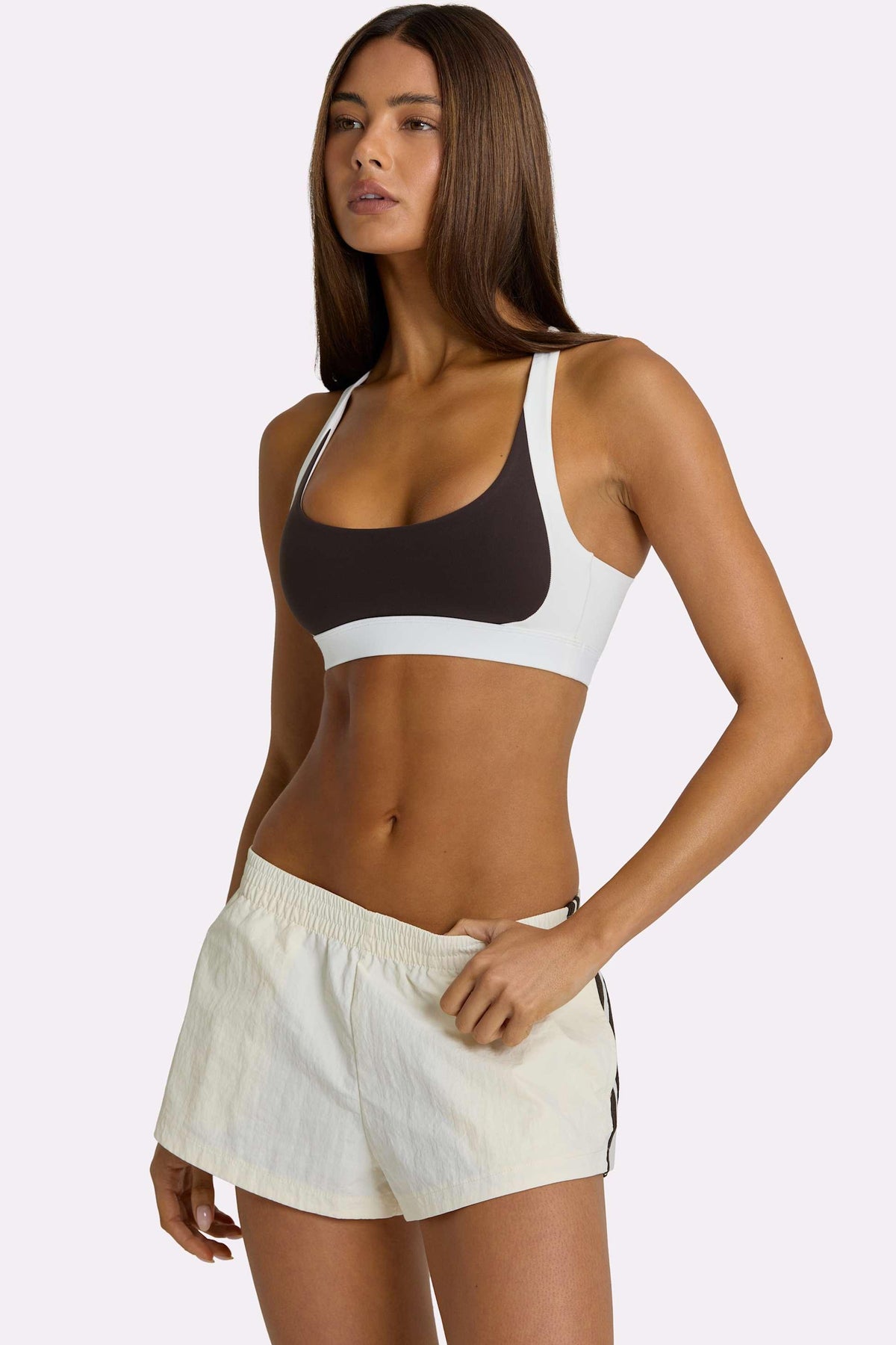 Soft Active High-impact Sports Bra In Coconut