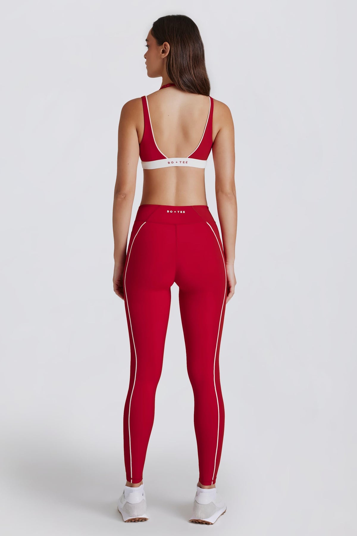 Soft Active Contrast Leggings In Chilli