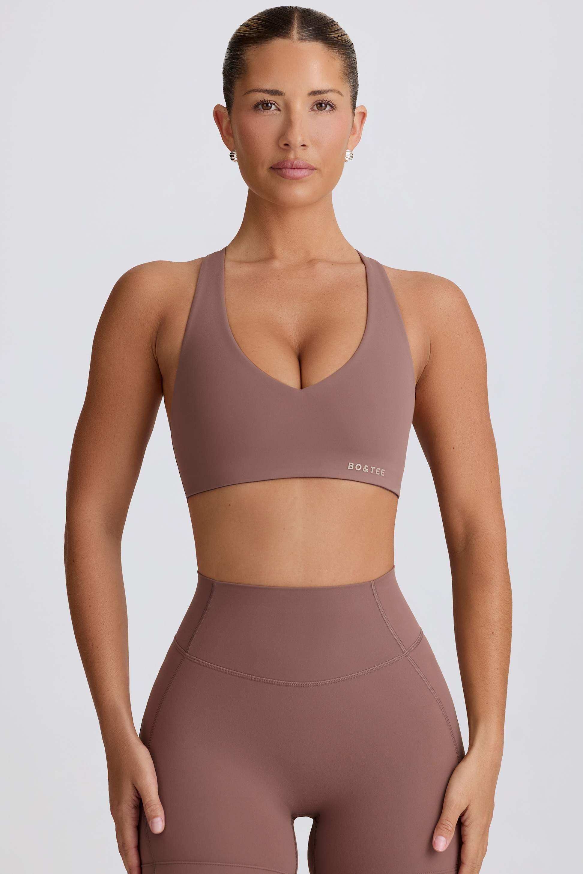 Soft Active Low-impact Sports Bra In Mocha