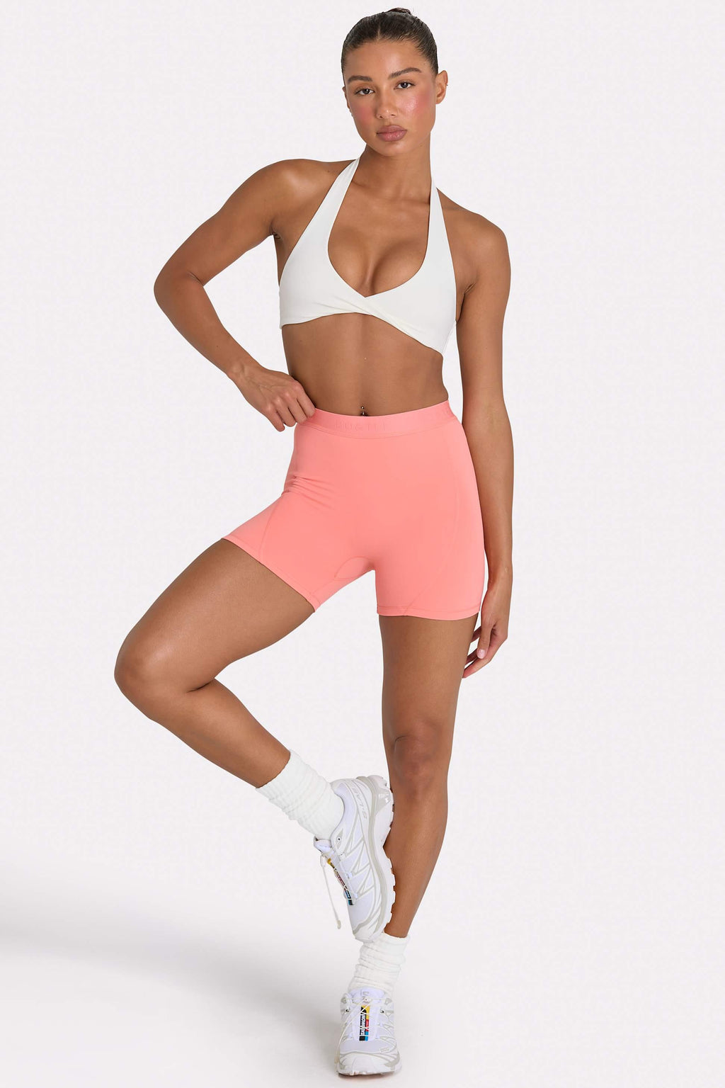 Soft Active Mini Shorts In Coral