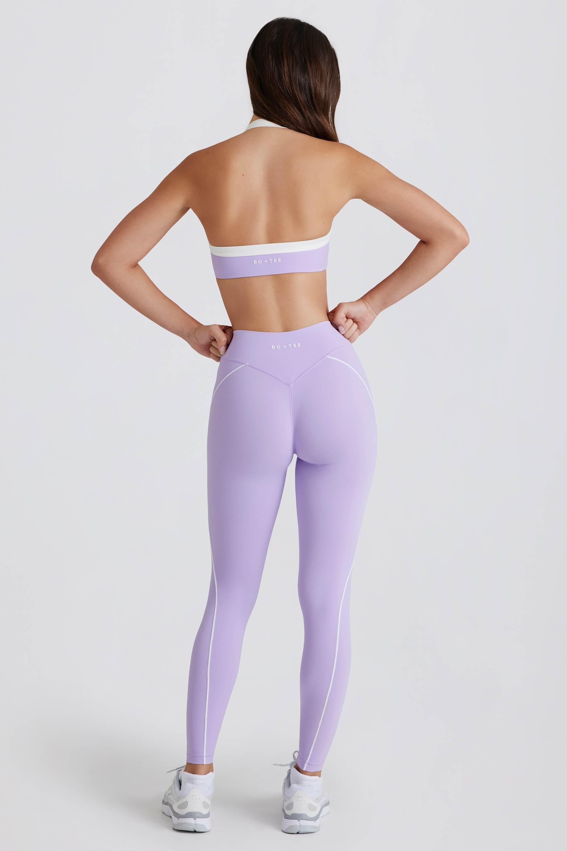 Soft Active Twist-front Leggings In Lavender