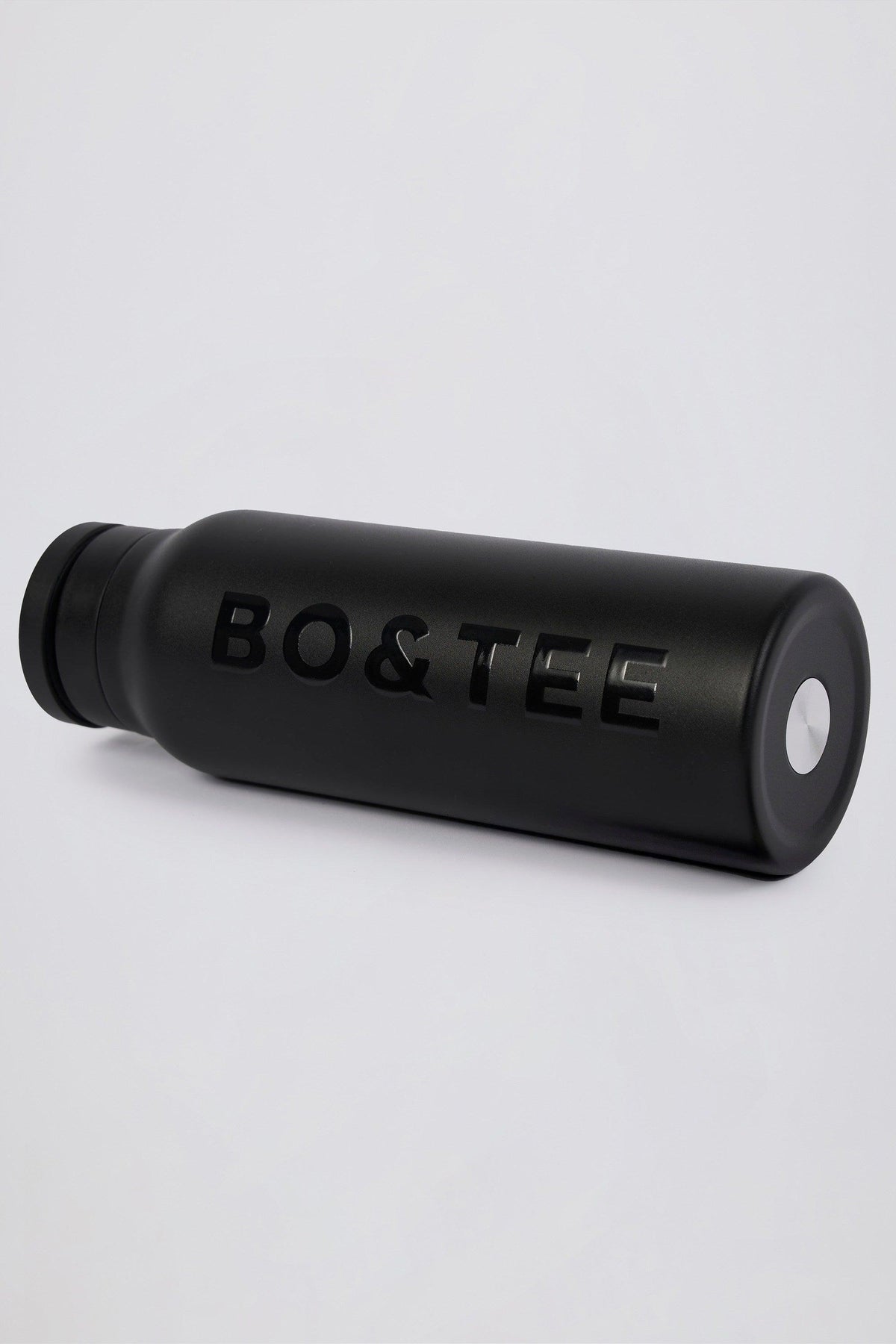 Magnetic Thermos-insulated Stainless Steel Water Bottle In Black