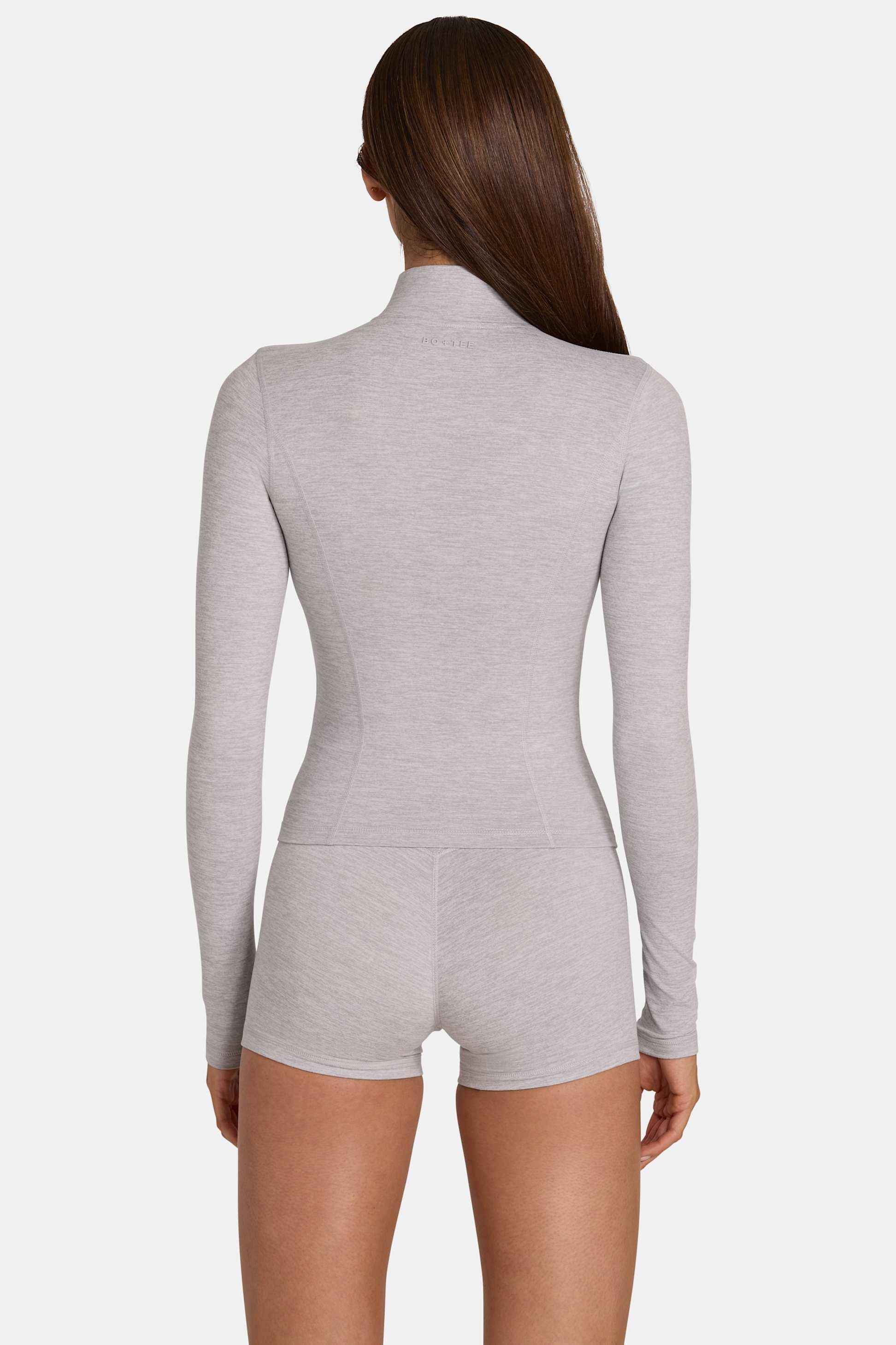 Soft Active Zip-up Jacket In Grey Marl