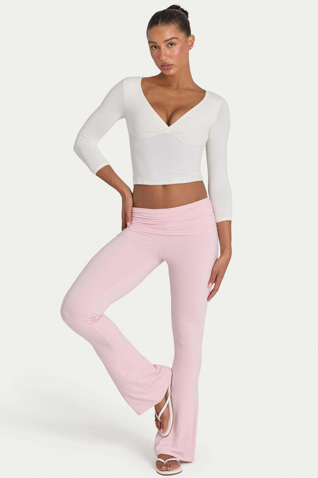 Buttercloud™ Flared Leggings In Blush