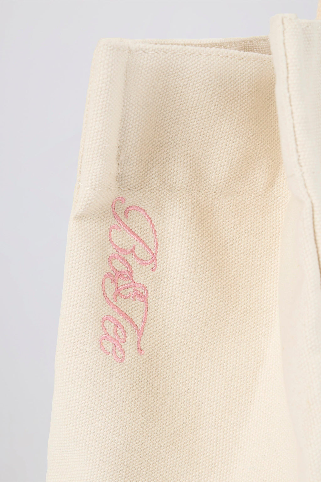 Oversized Canvas Tote Bag In Egg Shell
