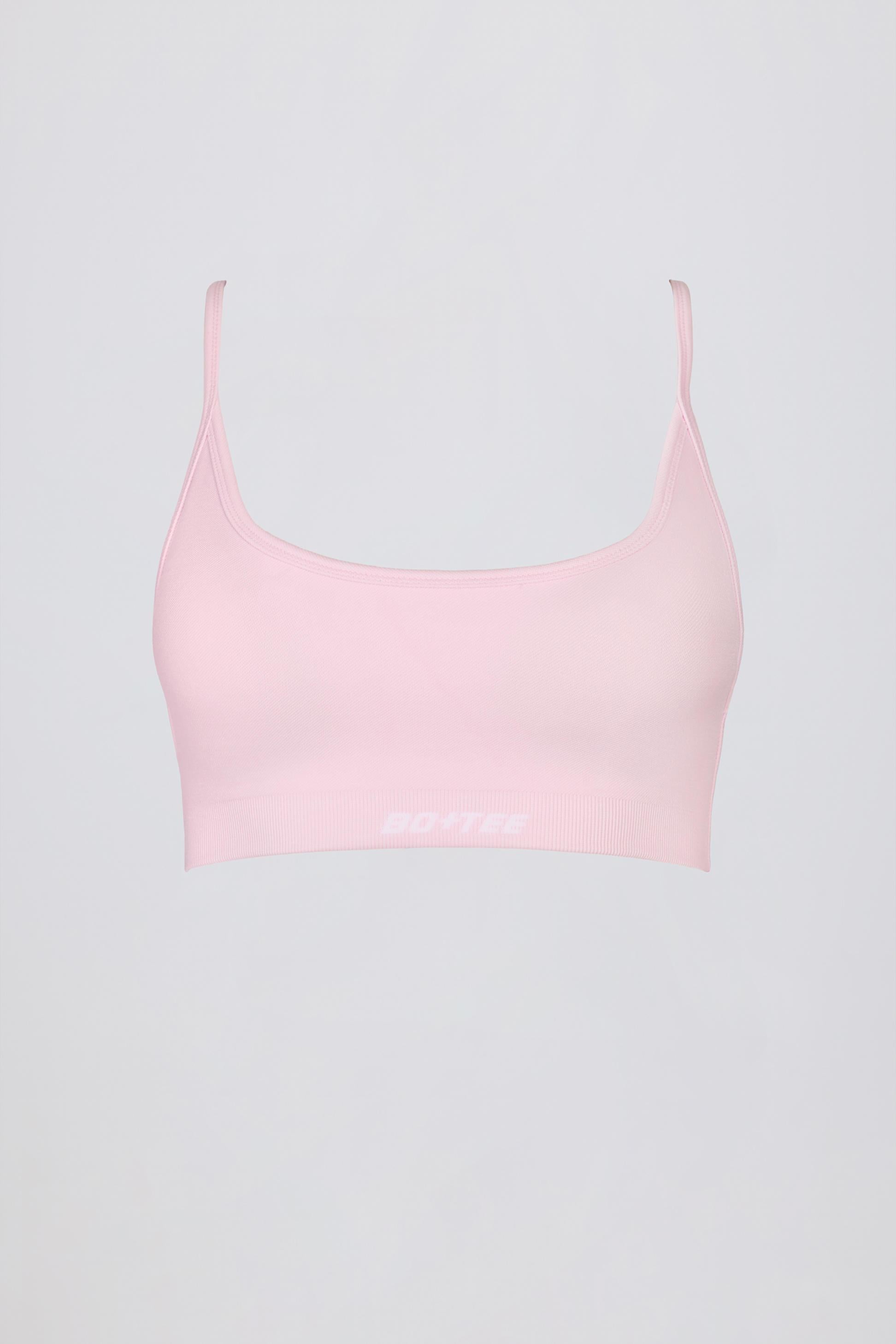 Super Sculpt Seamless Backless Sports Bra In Powder Pink