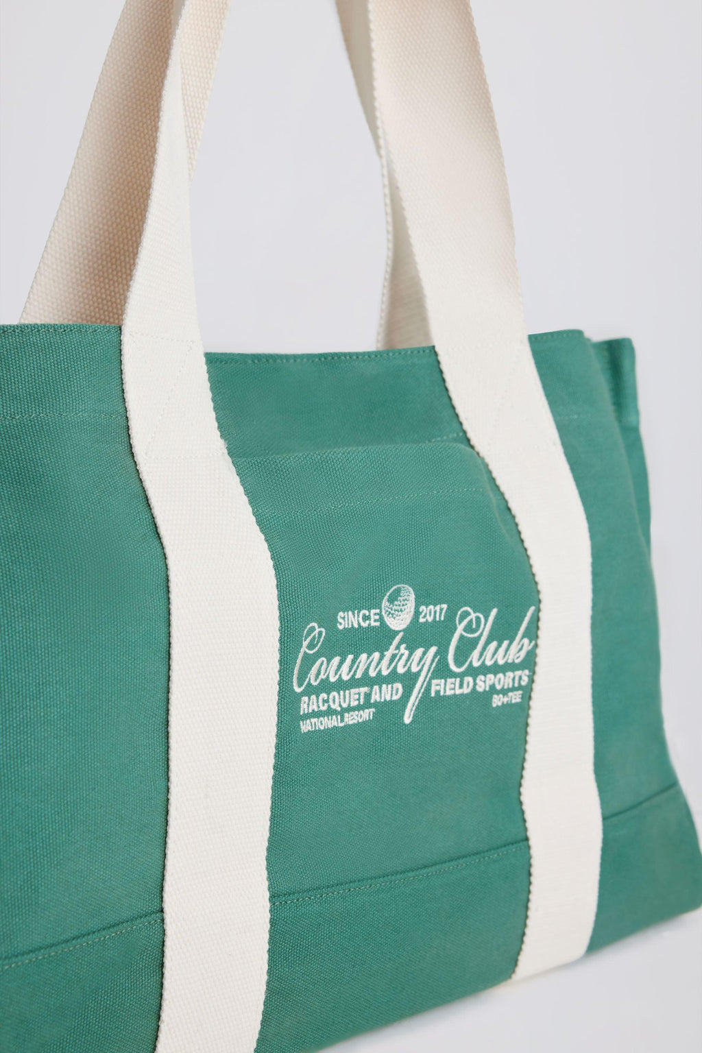 Oversized Canvas Tote Bag In Green