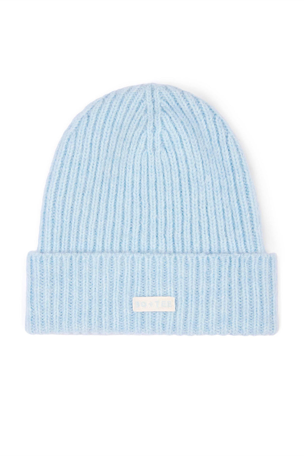 Ribbed Knit Beanie Hat In Powder Blue