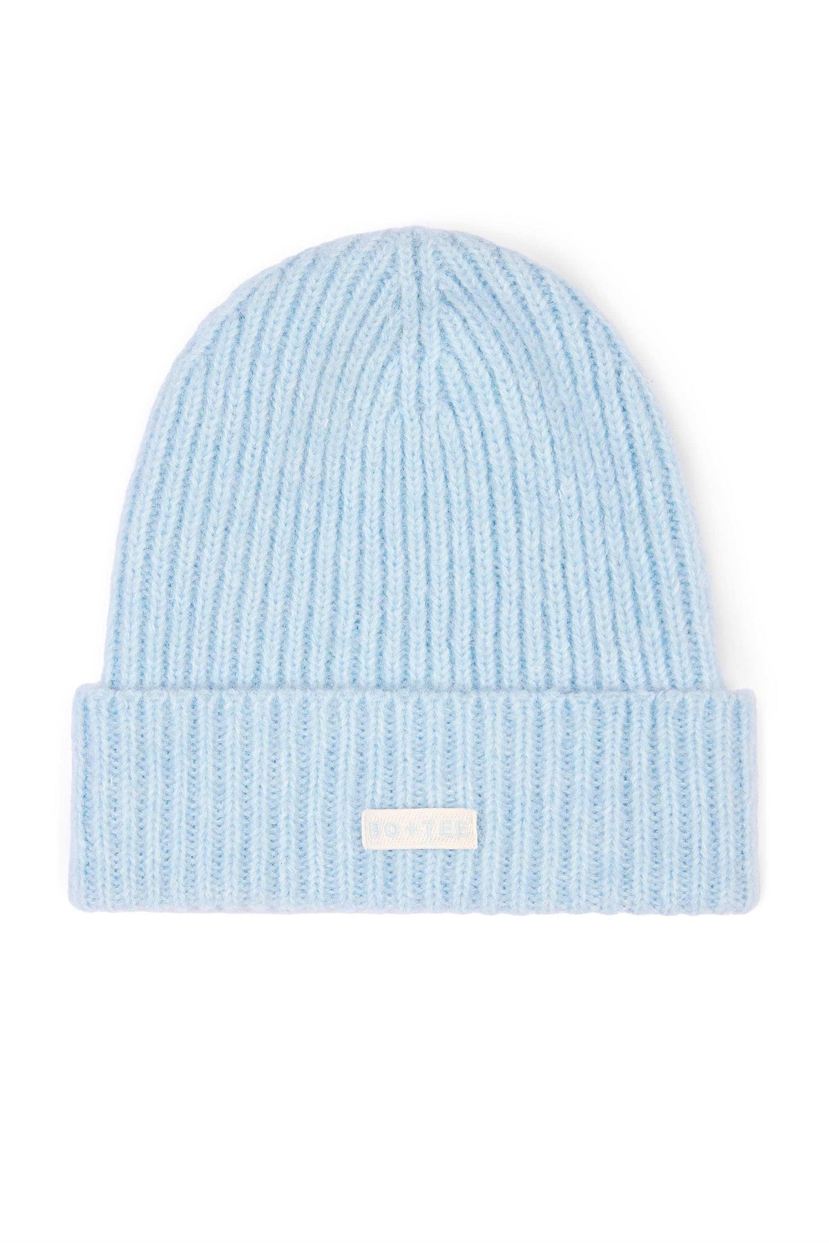 Ribbed Knit Beanie Hat In Powder Blue