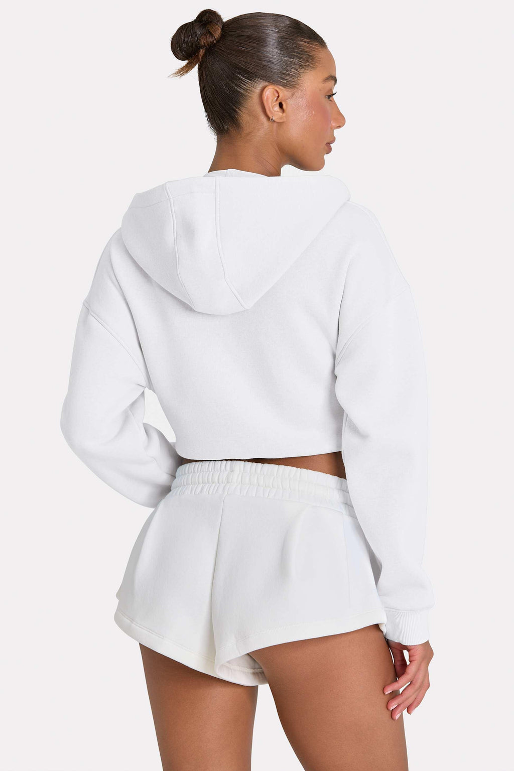 Oversized Zip-up Hoodie In Coconut