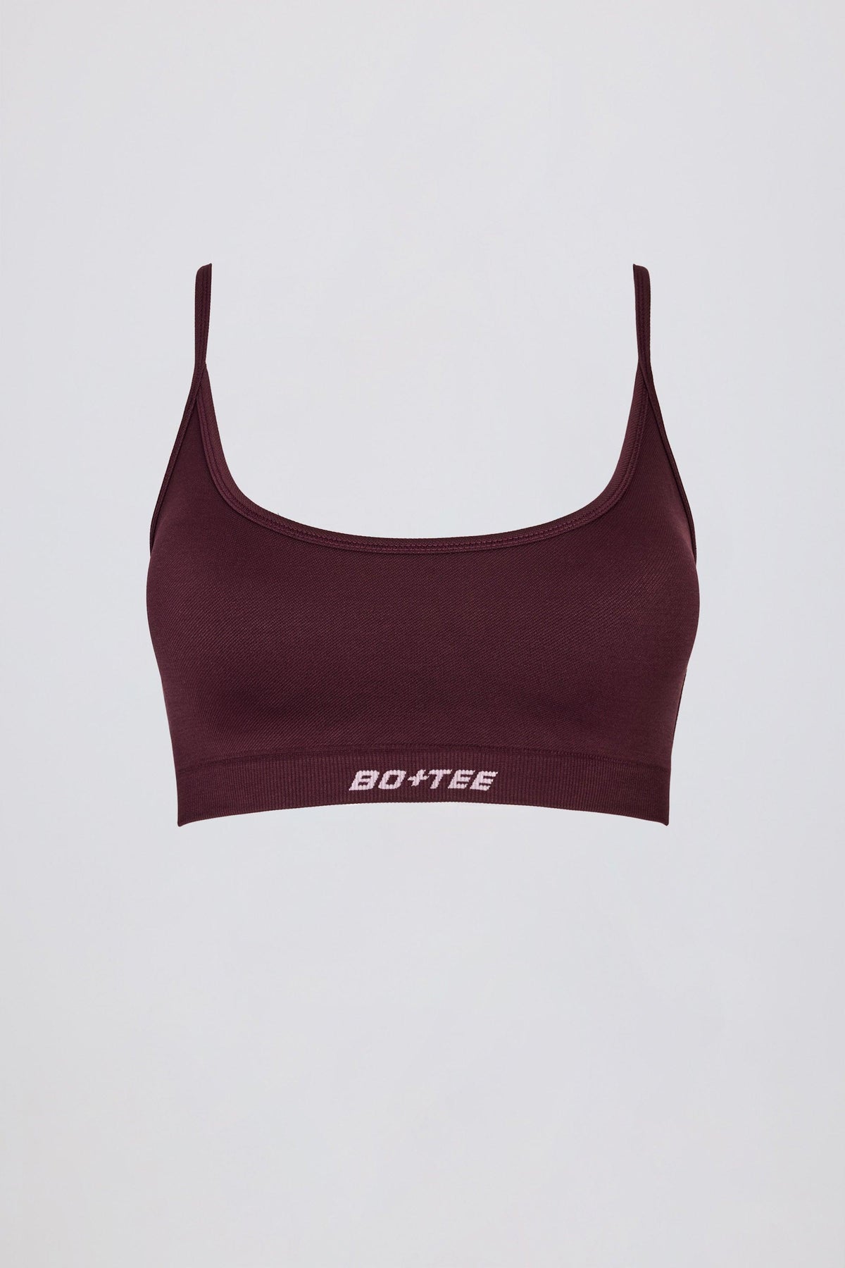 Super Sculpt Seamless Backless Sports Bra In Burgundy
