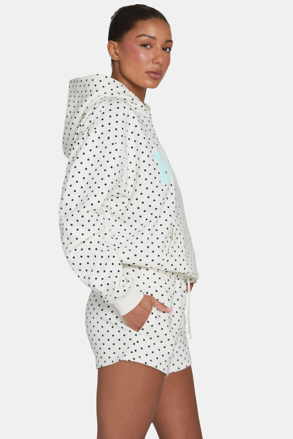 Sweat Shorts In Coconut Polka Dot