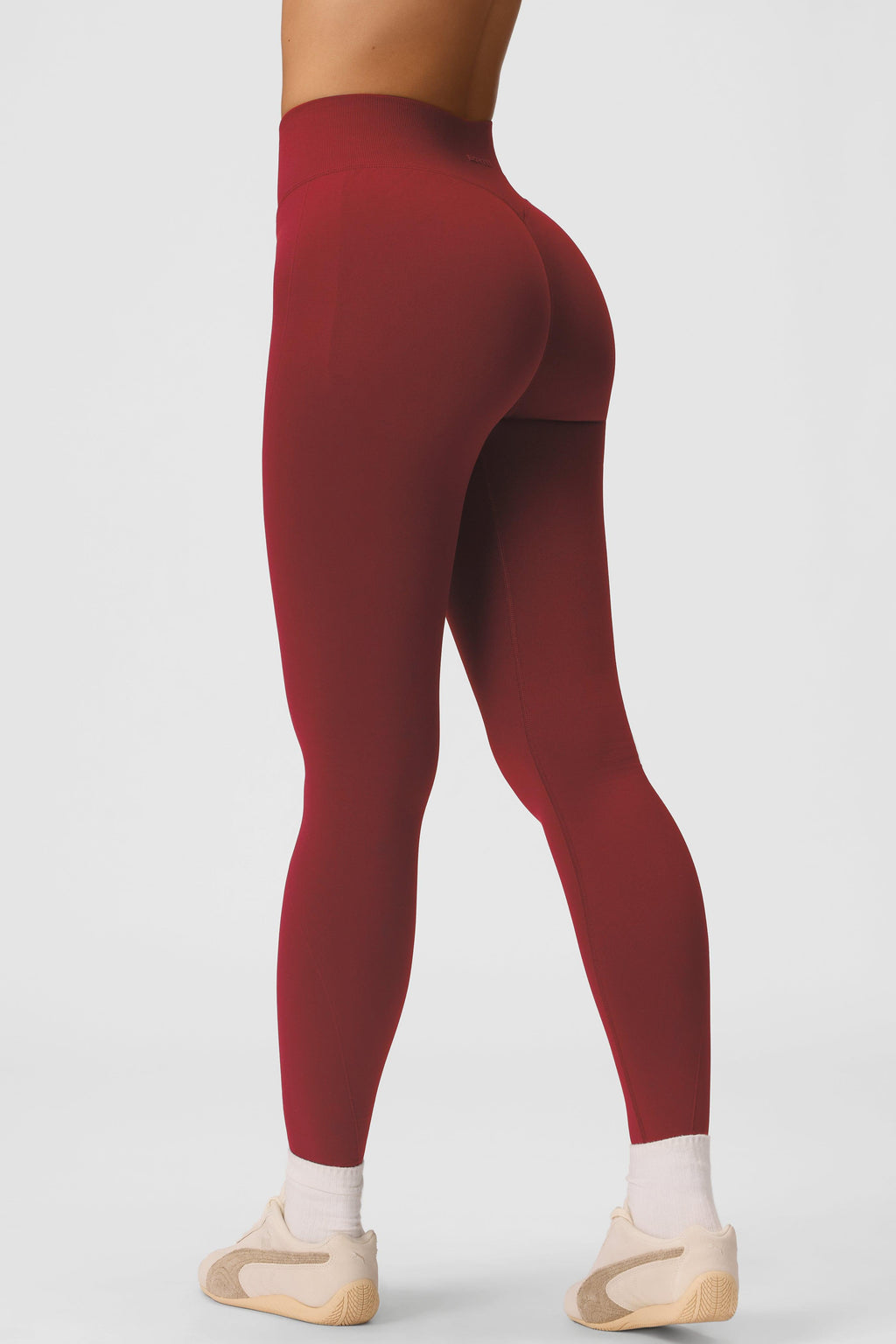 Seamless Full-length Leggings In Dark Cherry