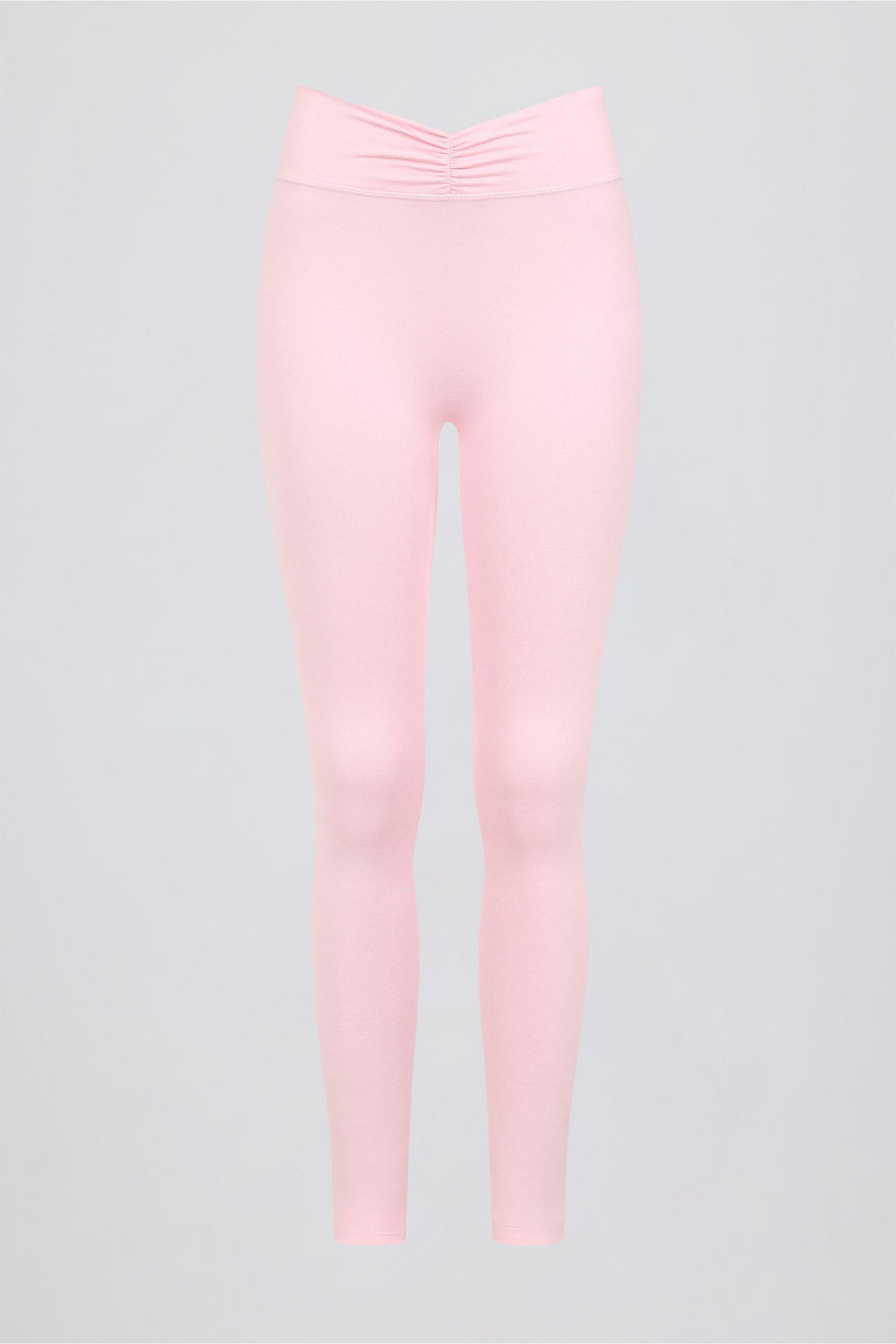 Brushed Jersey Ruched Mid-rise Leggings In Bloom