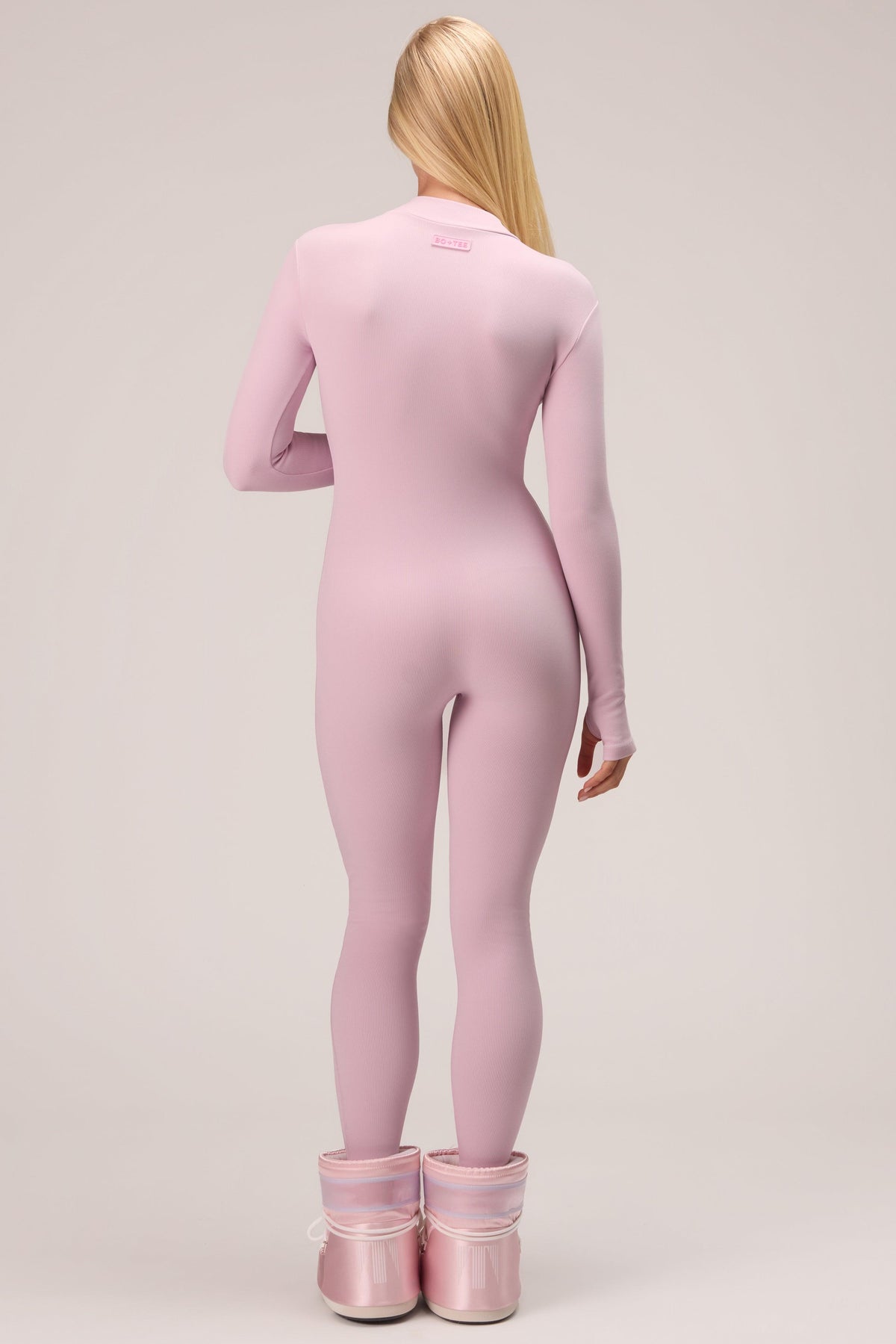 Thermal Base-layer Jumpsuit In Powder Pink