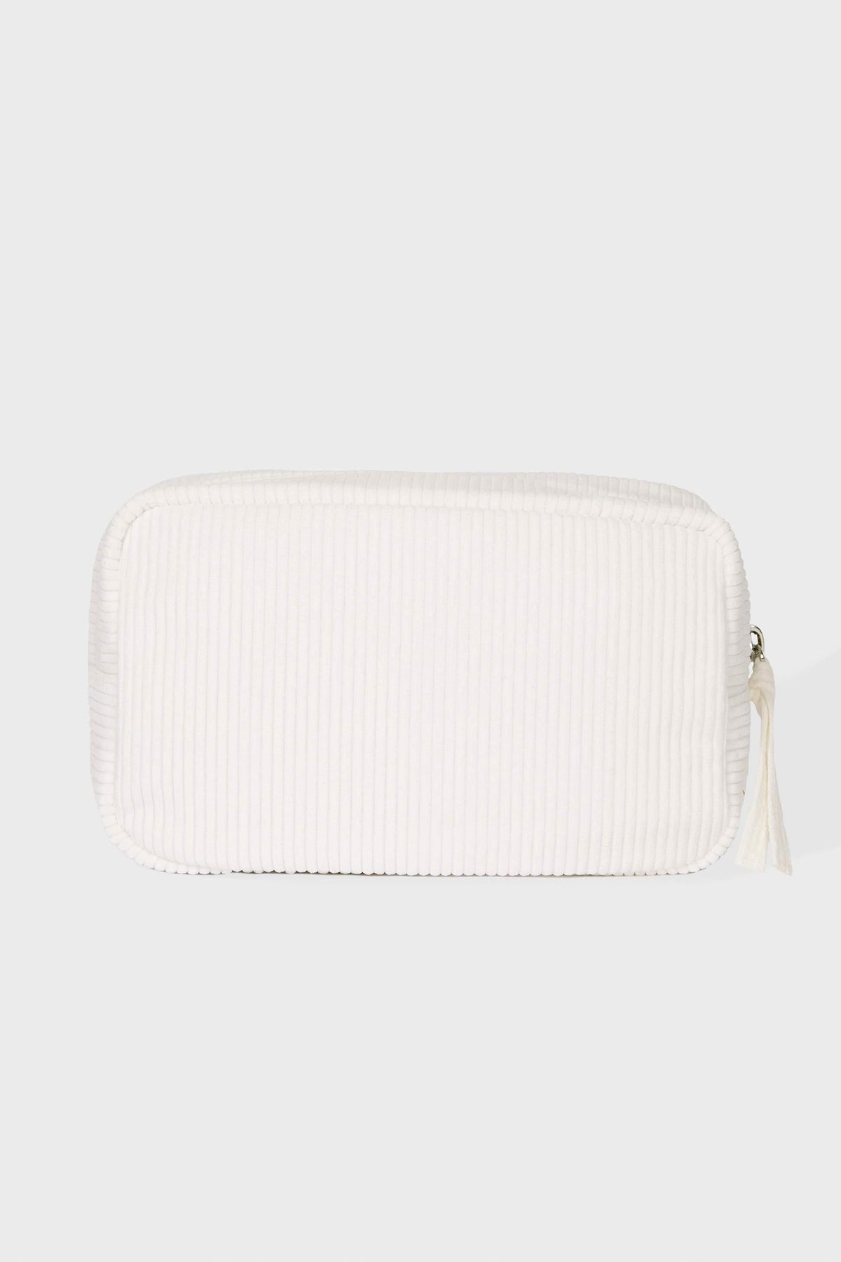 Corduroy Bow Makeup Bag In Coconut