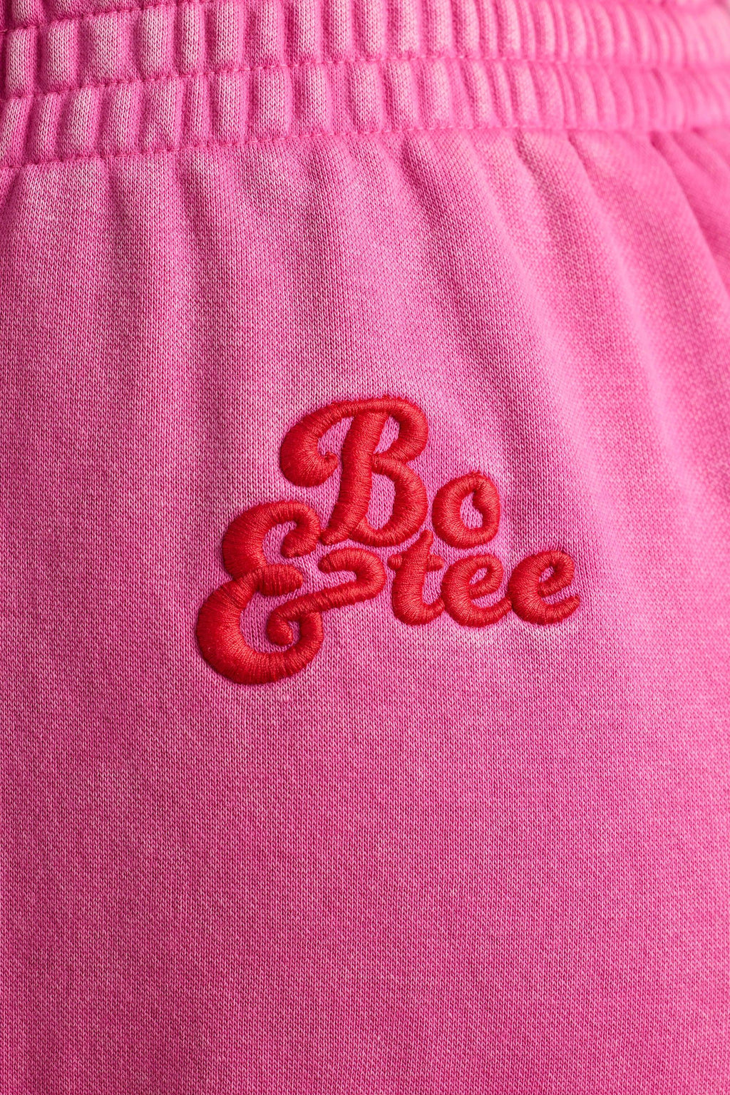 Brushed Jersey Oversized Joggers In Hot Pink