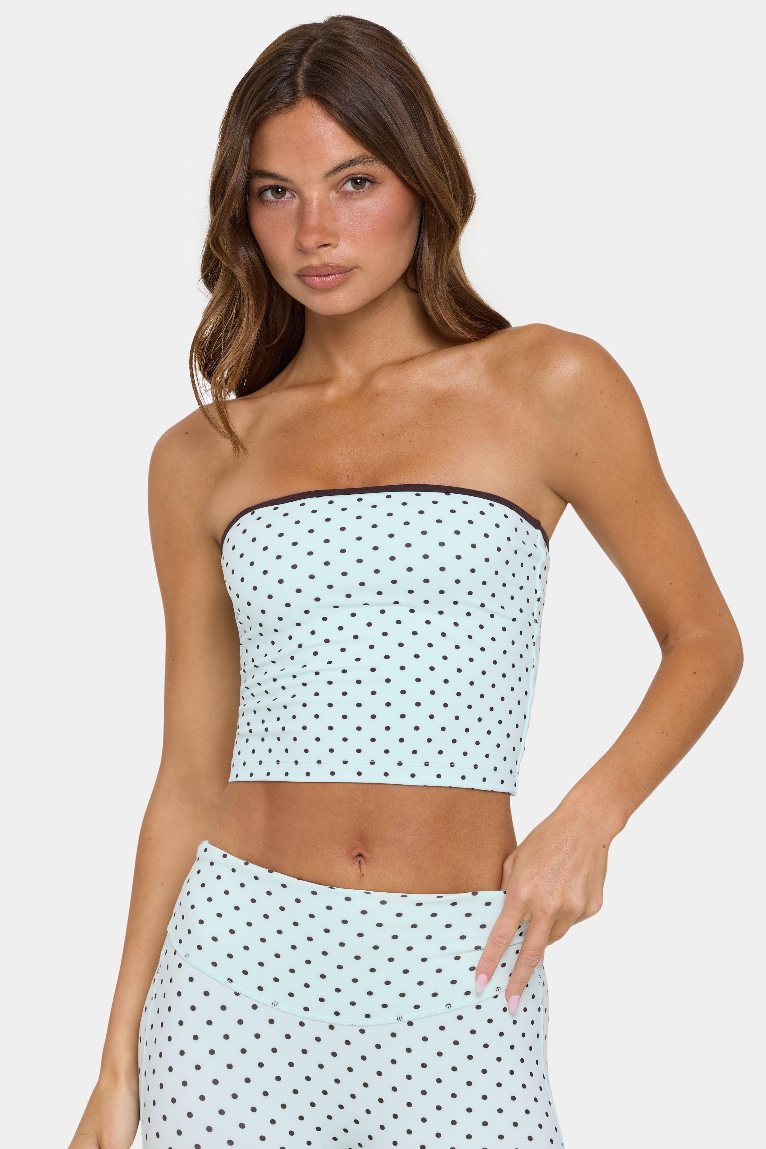 Soft Active Bandeau Top In Mint Chip