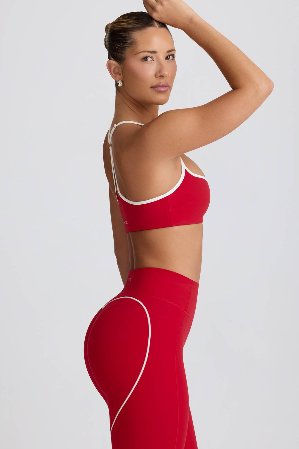 Soft Active Sweetheart-neck Sports Bra In Hot Red