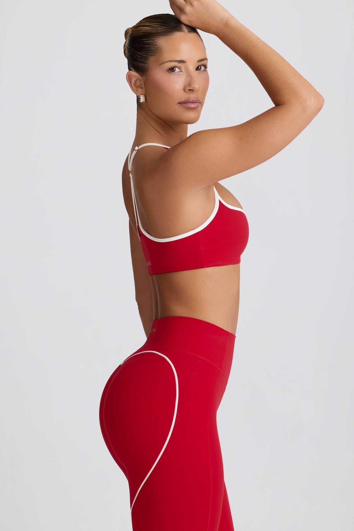 Soft Active Sweetheart-neck Sports Bra In Hot Red