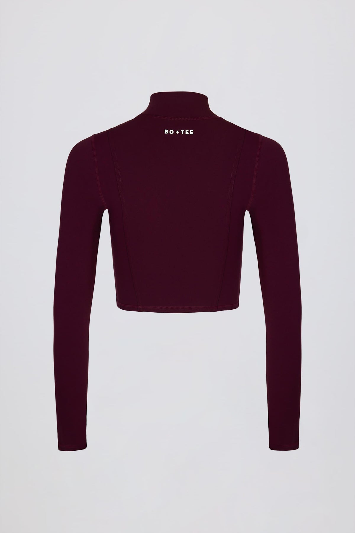 Soft Active Zip-up Cropped Jacket In Burgundy