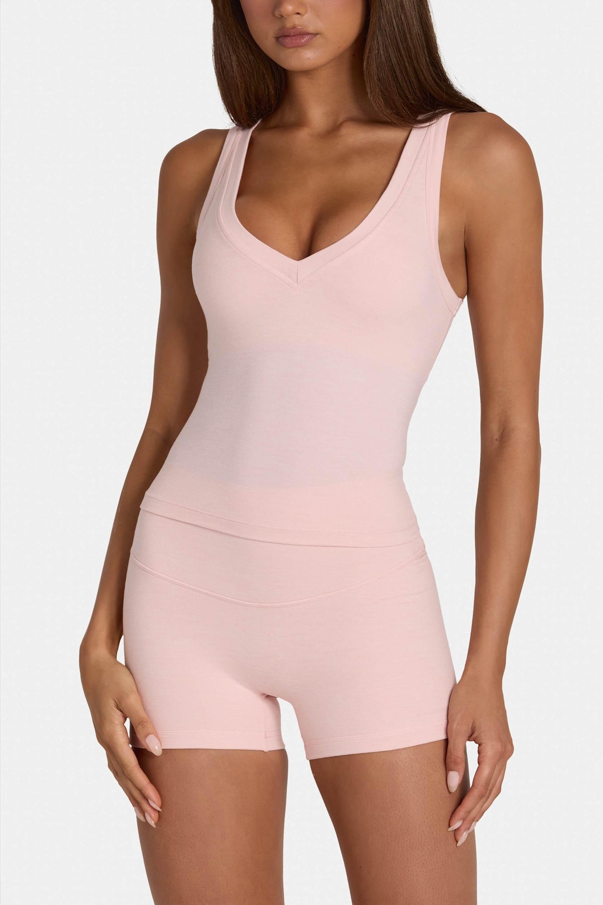 Soft Active Tank Top In Blush Marl