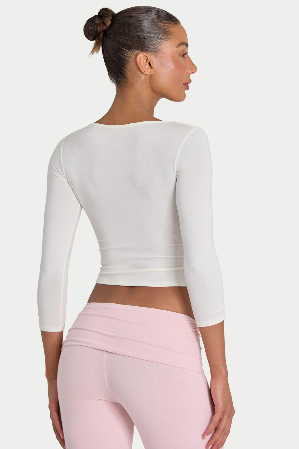 Buttercloud™ 3/4 Sleeve Top In Coconut