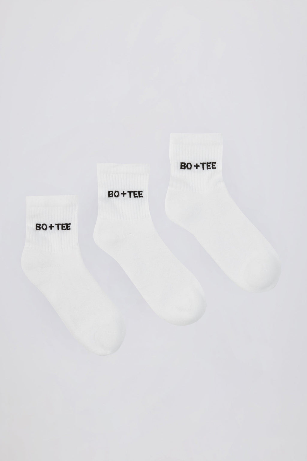 Ribbed Crew Sock Bundle In White