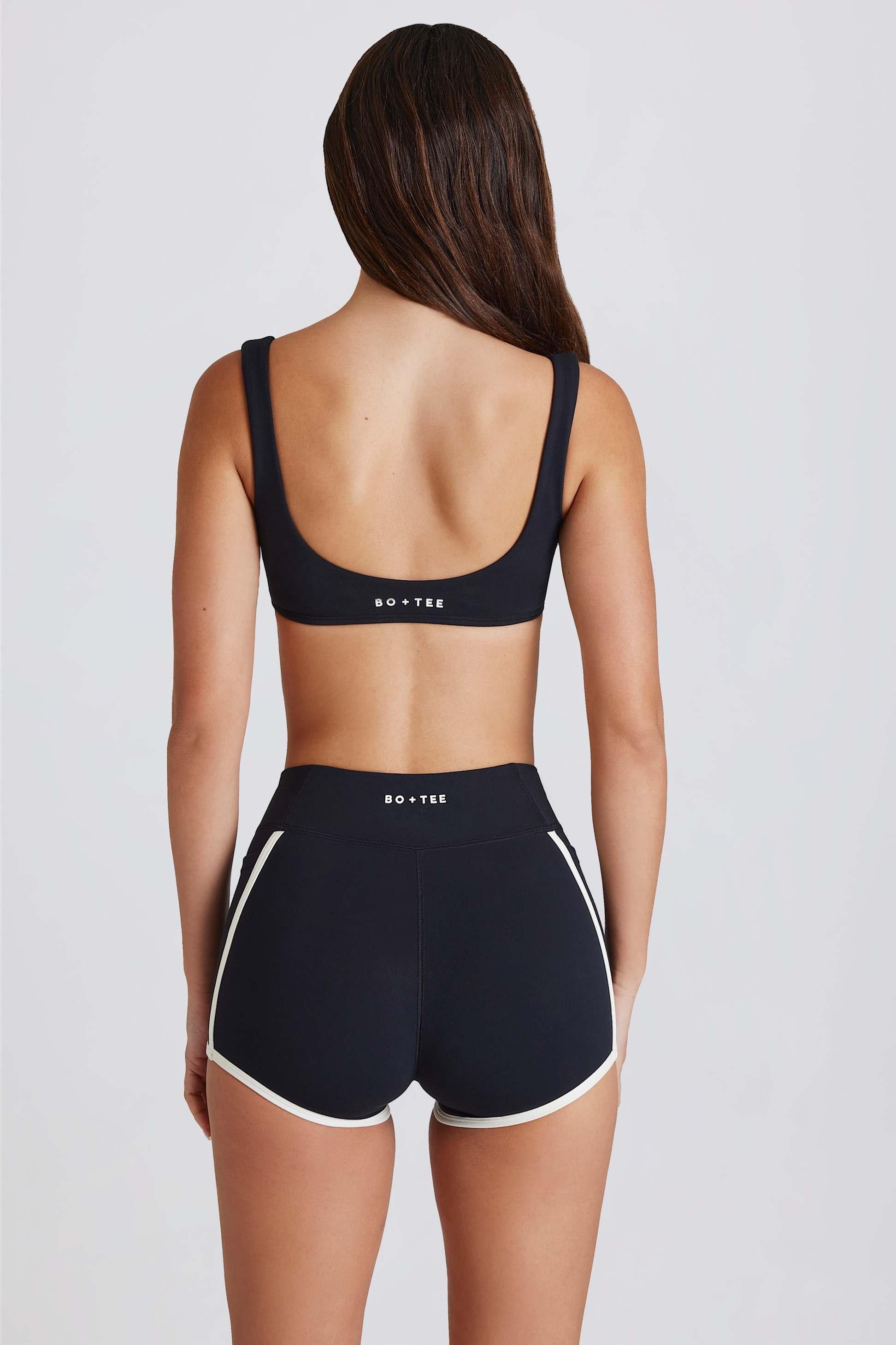 Soft Active Contrast Mini Shorts In Black