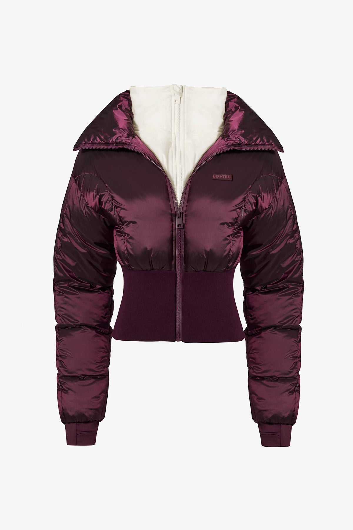 Waterproof Layered Ski Jacket In Burgundy