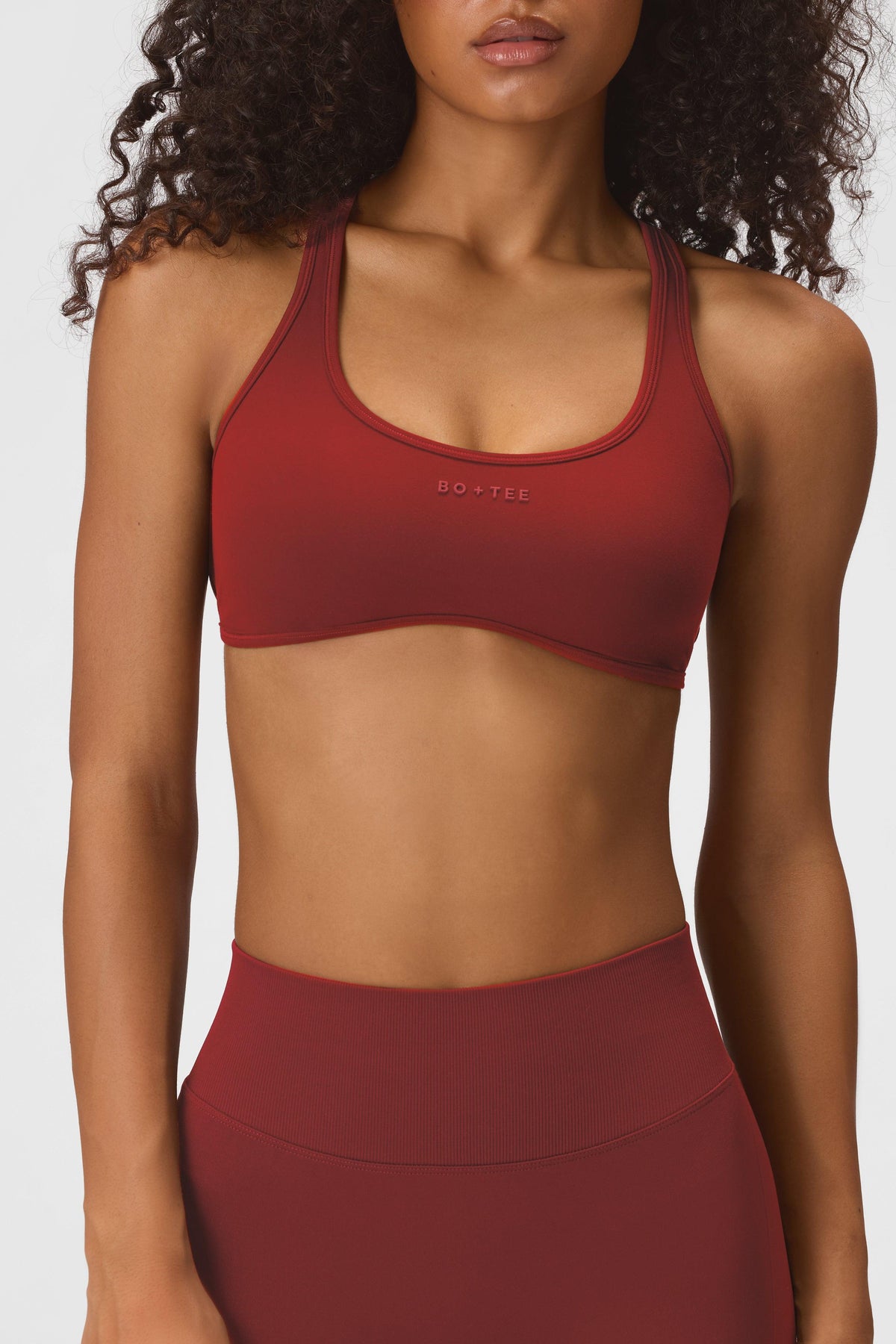 Soft Active Low-impact Sports Bra In Dark Cherry