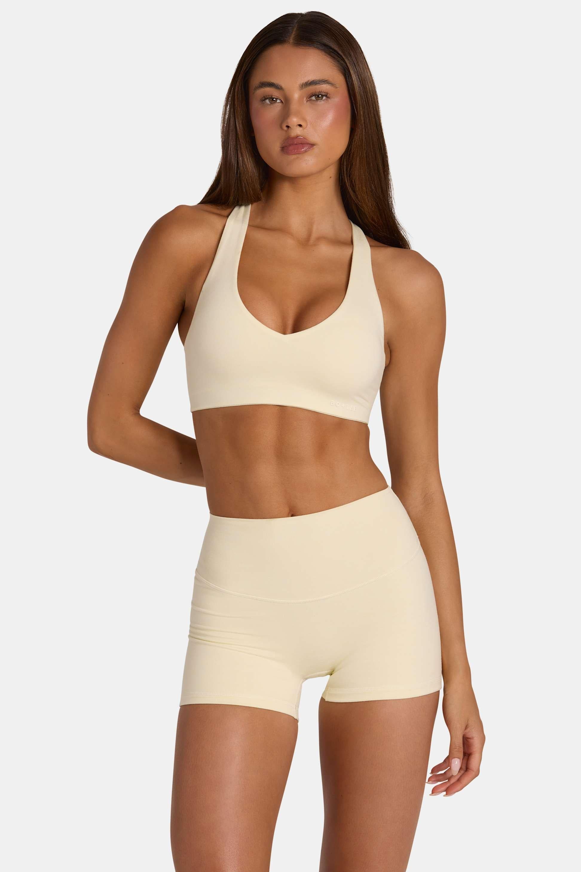 Soft Active Low-impact Sports Bra In Lemon Marl