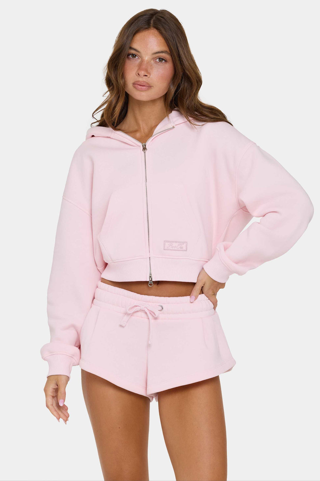 Oversized Zip-up Hoodie In Sorbet